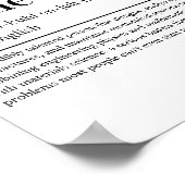 Poster Ingénieur mécanique Définition Ingénieur drôle (Coin)