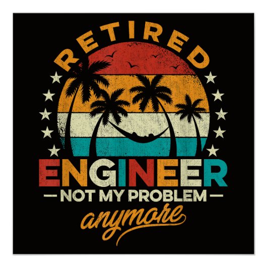 Poster Ingénieur retraité, plus mon problème (Devant)