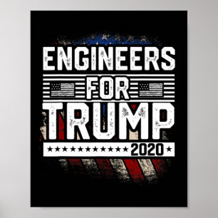 Poster Ingénieurs pour Trump Réélire Trump