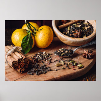 Poster Ingrédients pour masala chai