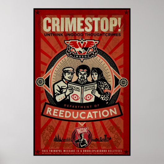 Poster INGSOC 1984 Thoughtcrime Imprimer (Devant)