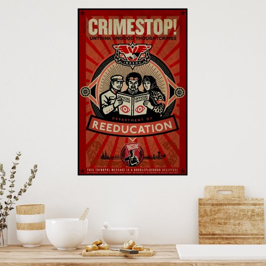 Poster INGSOC 1984 Thoughtcrime Imprimer (Cuisine)