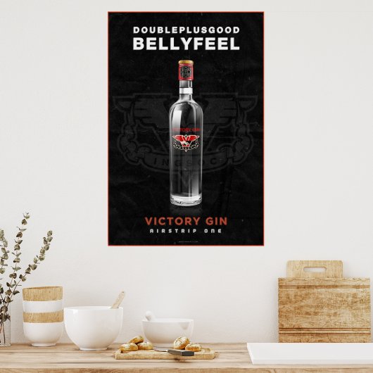 Poster INGSOC 1984 Victory Gin (Cuisine)