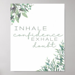 Poster Inhale Confiance Citation inspirante Imprimer