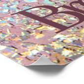 Poster Inhale, Exhale, Breathe Parties scintillant Typogr (Coin)