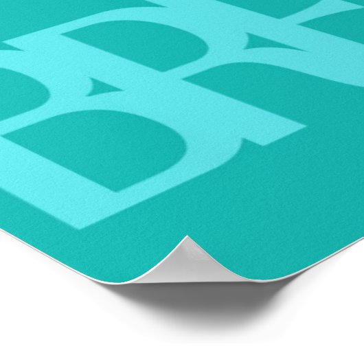 Poster Inhale, Exhale, Breathe Retro Typographie (Coin)