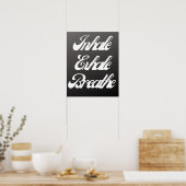 Poster Inhale Exhale Breathe Typographie| Mur de détente (Cuisine)