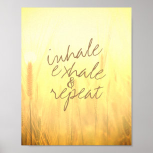 Poster inhale exhale citation de la nature photo