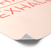 Poster Inhale Exhale Coral Rose Motivational Yoga Citatio (Coin)