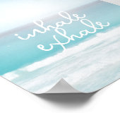 Poster inhale exhale quote pastel ocean beach art texte (Coin)