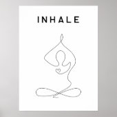 Poster Inhale Exhale Respiration Yoga pose studio moderne (Devant)
