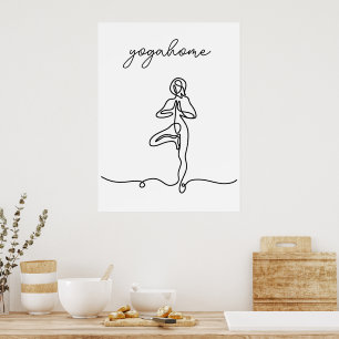 Poster Inhale Exhale Respire studio de yoga moderne