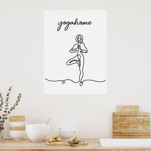 Poster Inhale Exhale Respire studio de yoga moderne