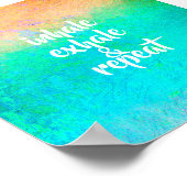 Poster inhale exhale turquoise design spa (Coin)