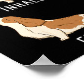 Poster Inhaler Exhaler Cavalier King Charles Spaniel Drôl (Coin)