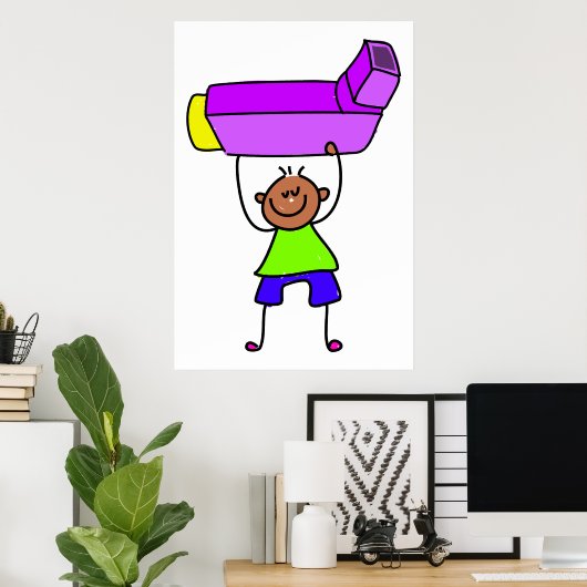 Poster Inhaler Kid (Bureau à domicile)