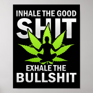 Poster Inhaler Le Bien Exhaler Le Taureau Yoga Amateurs D