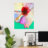Poster Inhibiscus floral d'été (Bureau à domicile)