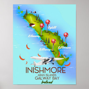 Poster Inishmore Aran Islands Galway Bay Irlande Cahier