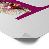 Poster initial B de l'orchidée Élégant Monogramme (Coin)