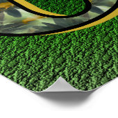 Poster initial C Black Daisies (Coin)