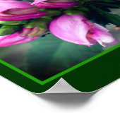Poster Initiale de monogramme personnalisé Fleur rose Art (Coin)
