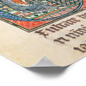 Poster Initiale historiée représentant le roi David en jo (Coin)