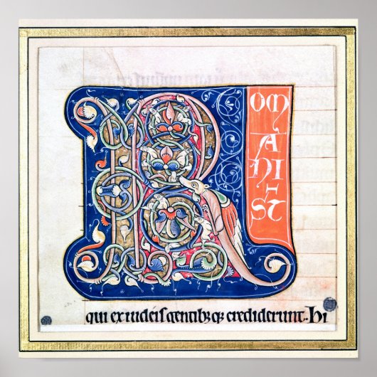 Poster Initiale historique 'R' 2 (Devant)