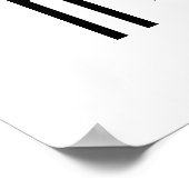 Poster Initiales élégantes de couples modernes | Blanc et (Coin)