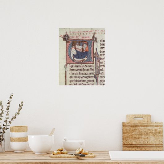 Poster Initiales historiques 'U' et 'I' (Cuisine)