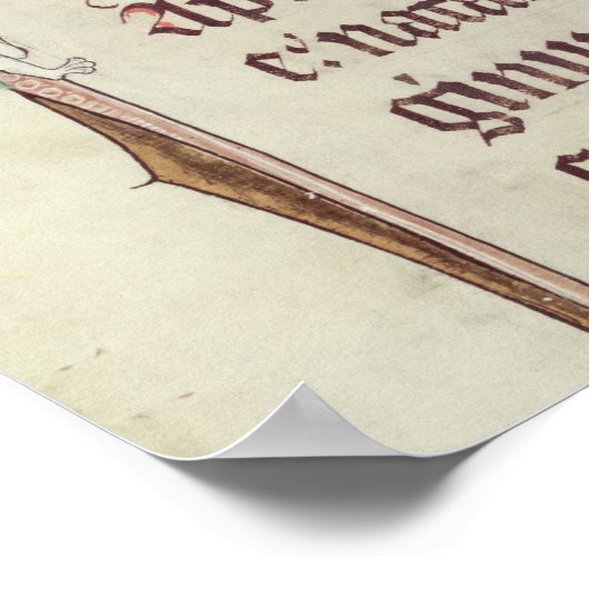 Poster Initiales historiques 'U' et 'I' (Coin)