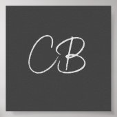 Poster Initiales minimalistes Monogrammes professionnels  (Devant)