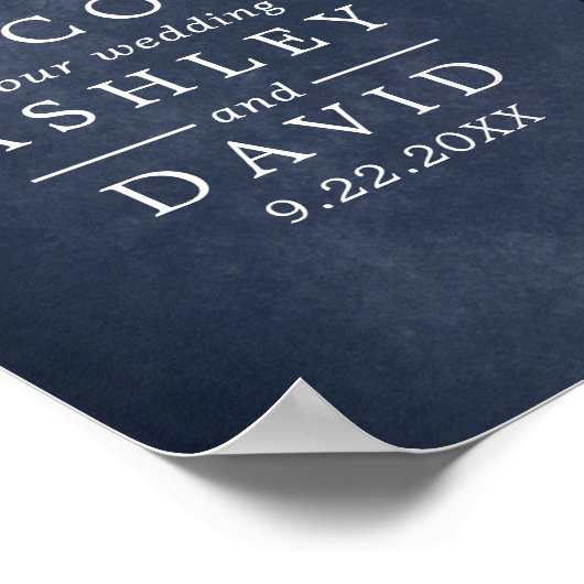 Poster Initiales sculptées de l'arbre rustique Mariage de (Coin)