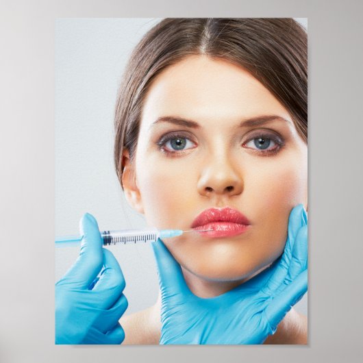 Poster Injection de botox et de remplissage par un médeci (Devant)