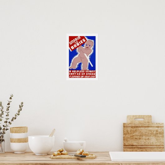 Poster Injuste envers les bébés (Cuisine)