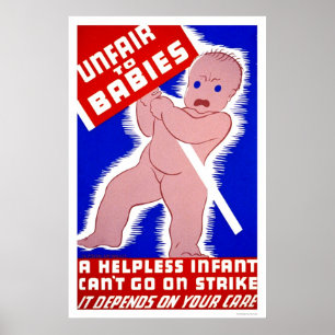 Poster Injuste pour les bébés 1938 WPA