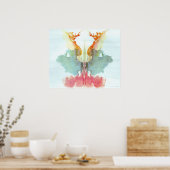 Poster INK BLOT Psychologie Inkblot test Ninth blot Rorsc (Cuisine)