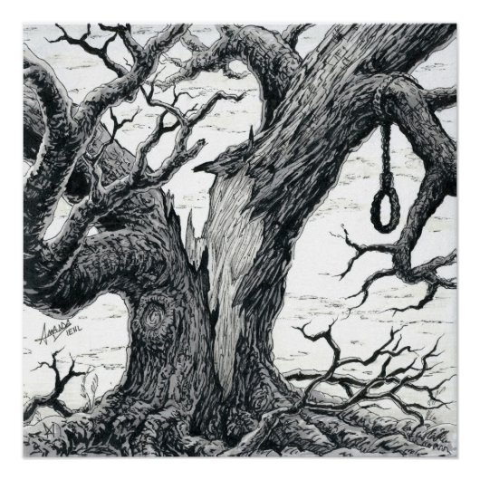 Poster Inktober 2018 Jour 11 - Laisser tomber l'arbre sus (Devant)