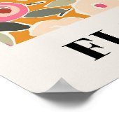 Poster Inky Floral Flower Market Pattern- Sunlit Meadow (Coin)