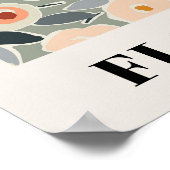 Poster Inky Floral Flower Market Pattern- Sunlit Meadow (Coin)