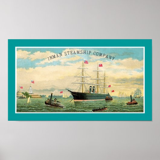 Poster Inman Steamship Company (Devant)