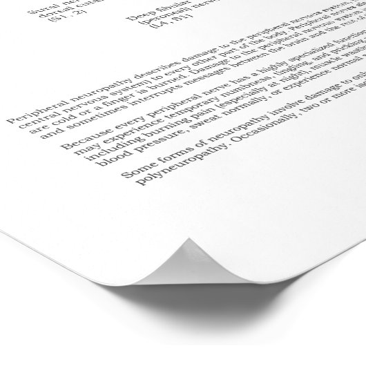 Poster Innervation cutanée de l'affiche des nerfs périphé (Coin)