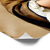 Poster "Innocence Affluente" "Cornelia" Fille avec chiot (Coin)