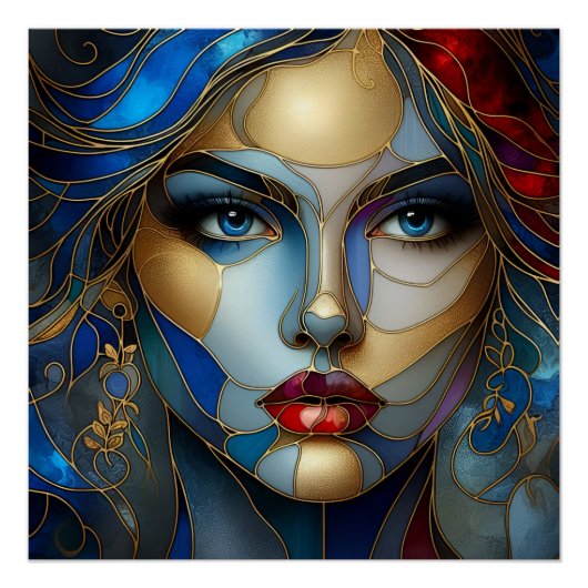 Poster Innocence radieuse - Style de verre tendu (Devant)