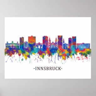Poster Innsbruck Austria Skyline