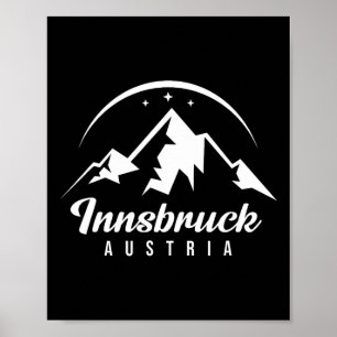 Poster Innsbruck Autriche Station de ski Ski Snowboard S