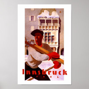 Poster Innsbruck Autriche Vintage voyage