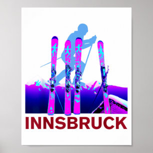 Poster Innsbruck ski & snowboard rétro 90s
