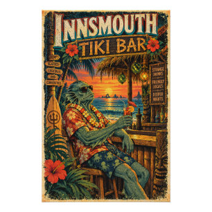 Poster Innsmouth Tiki Bar – Boissons Étranges