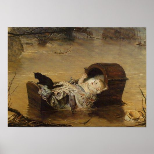 Poster Inondation de John Everett Millais (Devant)